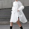 Long Sleeve Pleated Shirt Dress